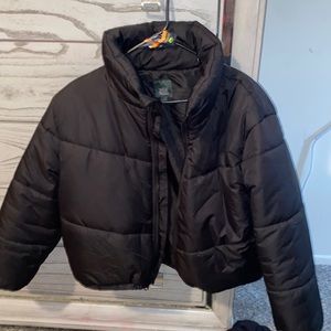 Black puffer jacket